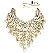 Aheli Elegant Indian Wedding Wear Faux Kundan Studded Choker Necklace with Maang Tikka Set Ethnic Fashion Jewelry Gift for Women (White Kundan & Pearl Drop)
