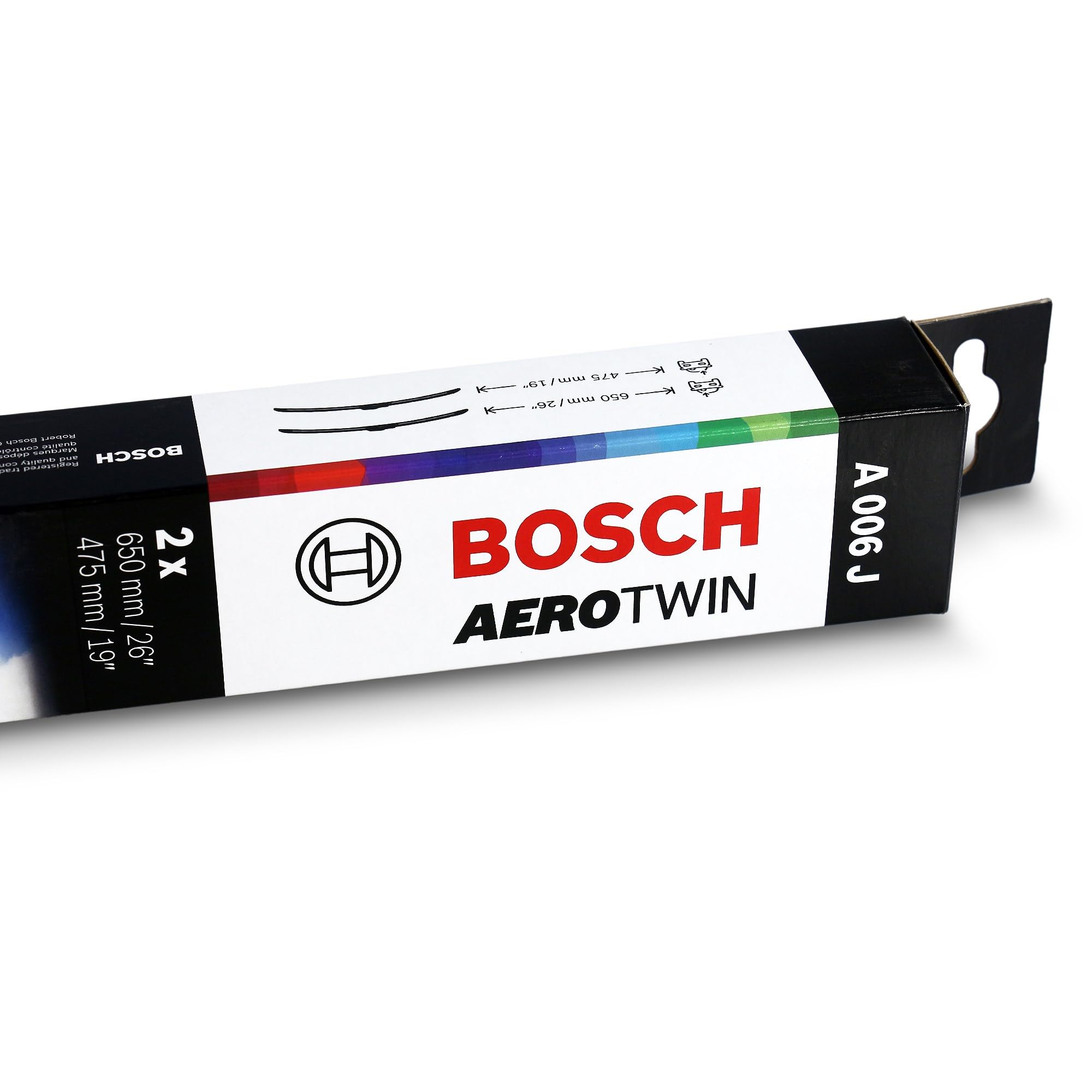 Bosch A006J - tergicristalli Aerotwin - Lunghezza: 650/475 mm - 1 set per parabrezza anteriore