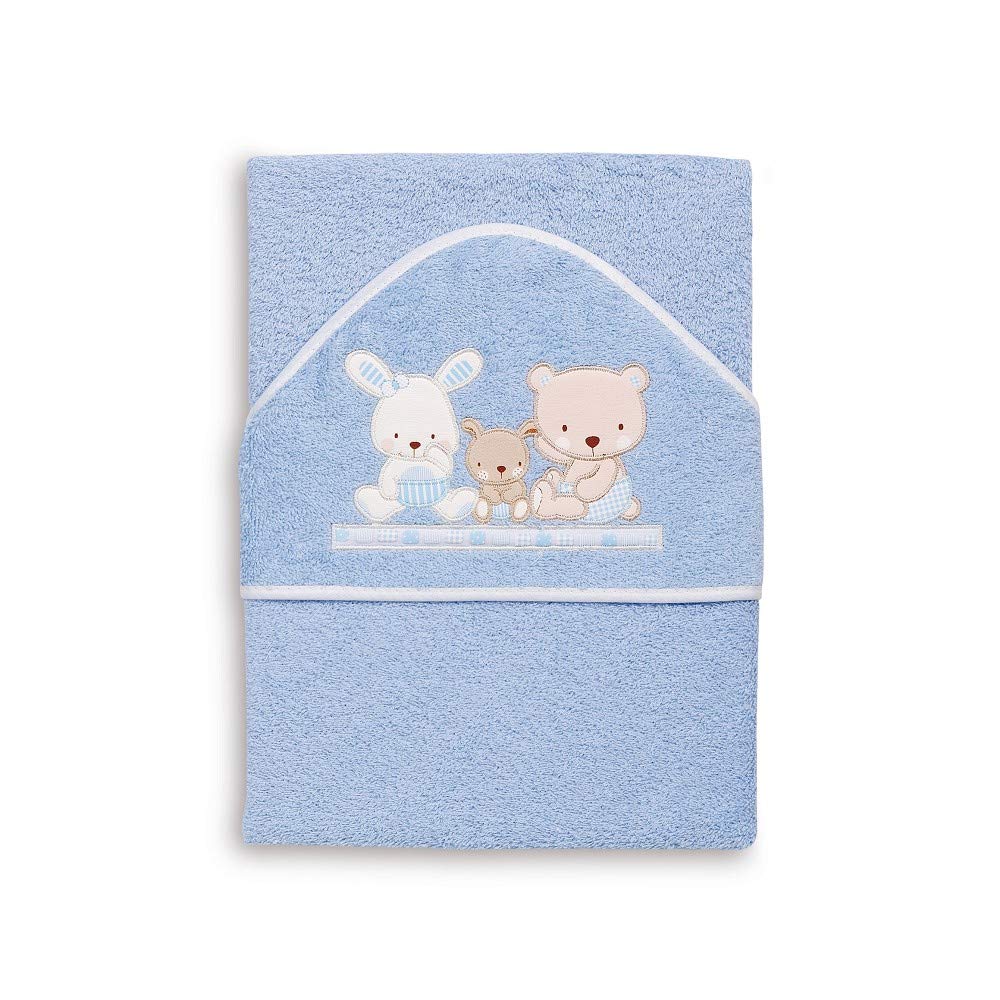 Interbaby 01080-01 Bath Towel Mod Love, 1 x 1 m, Blue