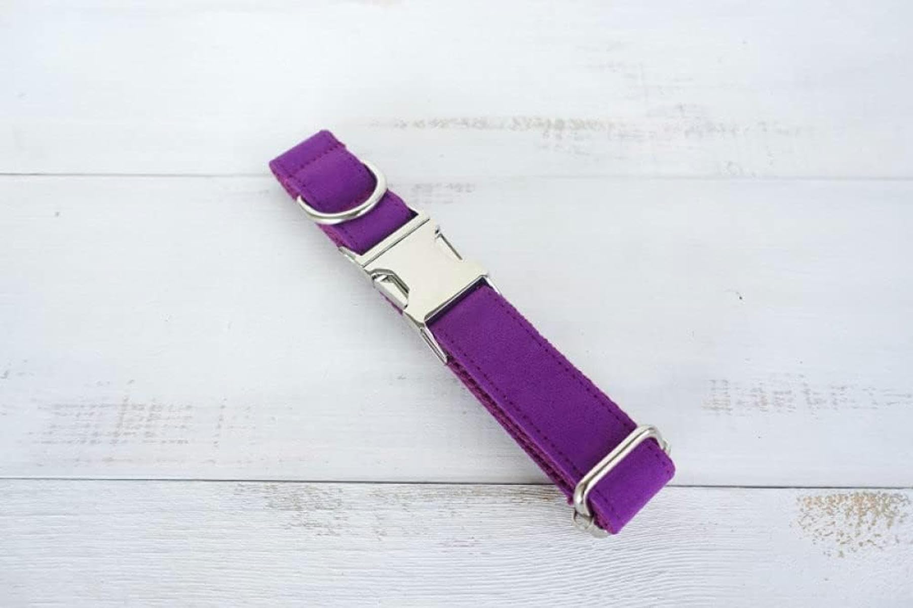 Halsband Poly Satin und Nylon lila 5 Größen Hundehalsband und Leine-Hundehalsband-XL