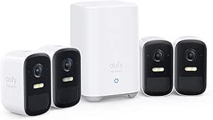 eufy Security, eufyCam 2C 4-Cam Kit, Wireless Home Security System with 180-Day Battery Life, HomeKit Compatibility, 1080p HD, IP67, Night Vision, No Monthly Fee