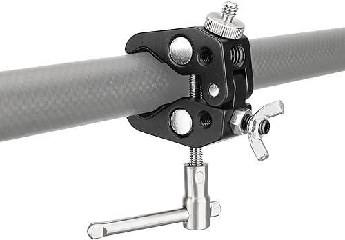 Miniatura 3 de CAMVATE Abrazadera Super Crab con adaptador de tornillo de 14"-20 y tuerca de tornillo de mariposa de ala de cierre hermético de 14"-20 - 3062