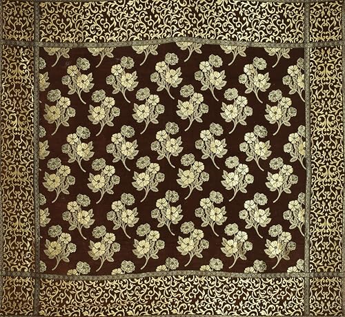Image of Velvet Queen Size Bedsheet Set, 3 Piece Jaquard Weaved Long Life bedsheet with 2 Pillow Covers, Coffee Colour (Teal)