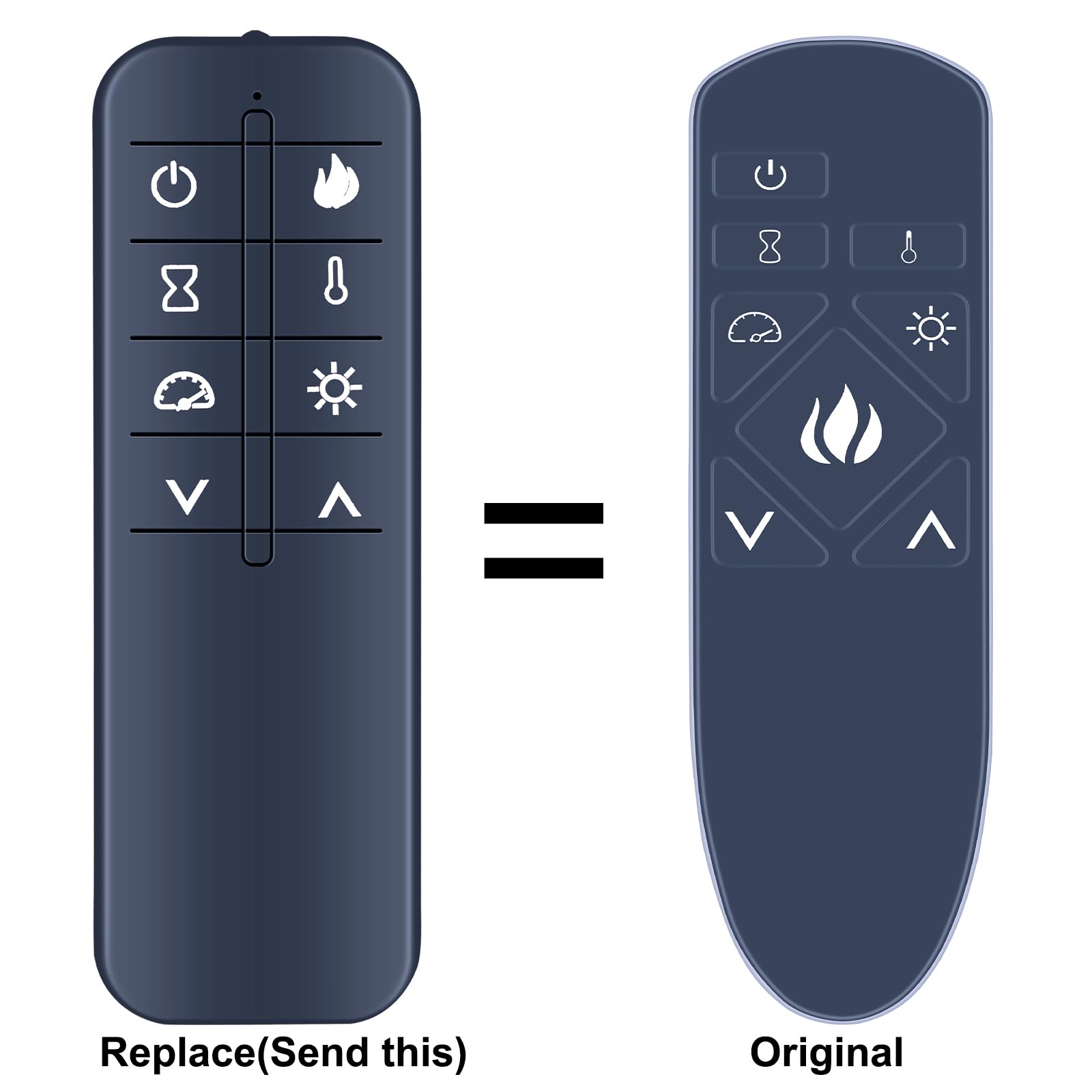 Replacement Remote Control Compatible with Twin Star ClassicFlame Electric Fireplace Heater 2611042FGL 2611042FGL-A011 2611042FGL-A001 2611042FGL-A000 2311042FGL 2311042FSL 2611042FGL