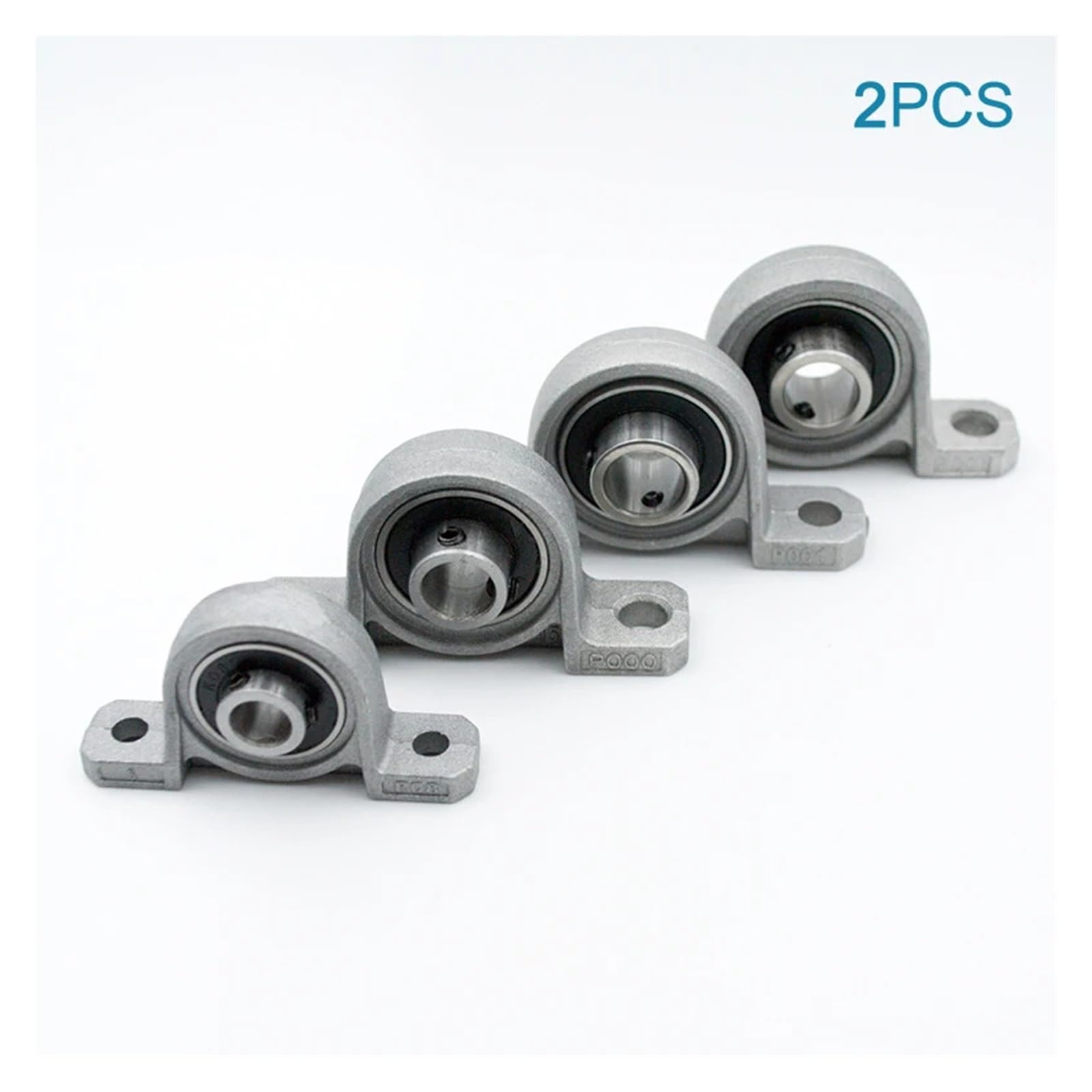 2 piezas de rodamientos de carcasa de aleación de zinc KP08 KP000 KP001 KP002 KP003 KP004 diámetro interior 8mm 10mm 12mm 15mm 17mm 20mm mini rodamiento(KP000 10mm)