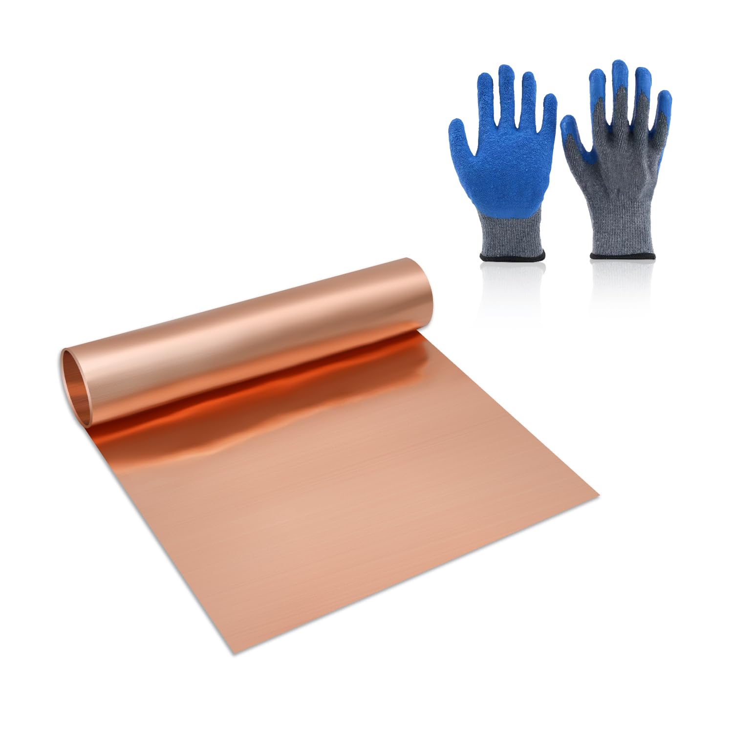 Rouleau de ruban de tôle de cuivre, 3 500 x 100 x 0,03 mm, utilisable pour différents projets de réparation et de bricolage