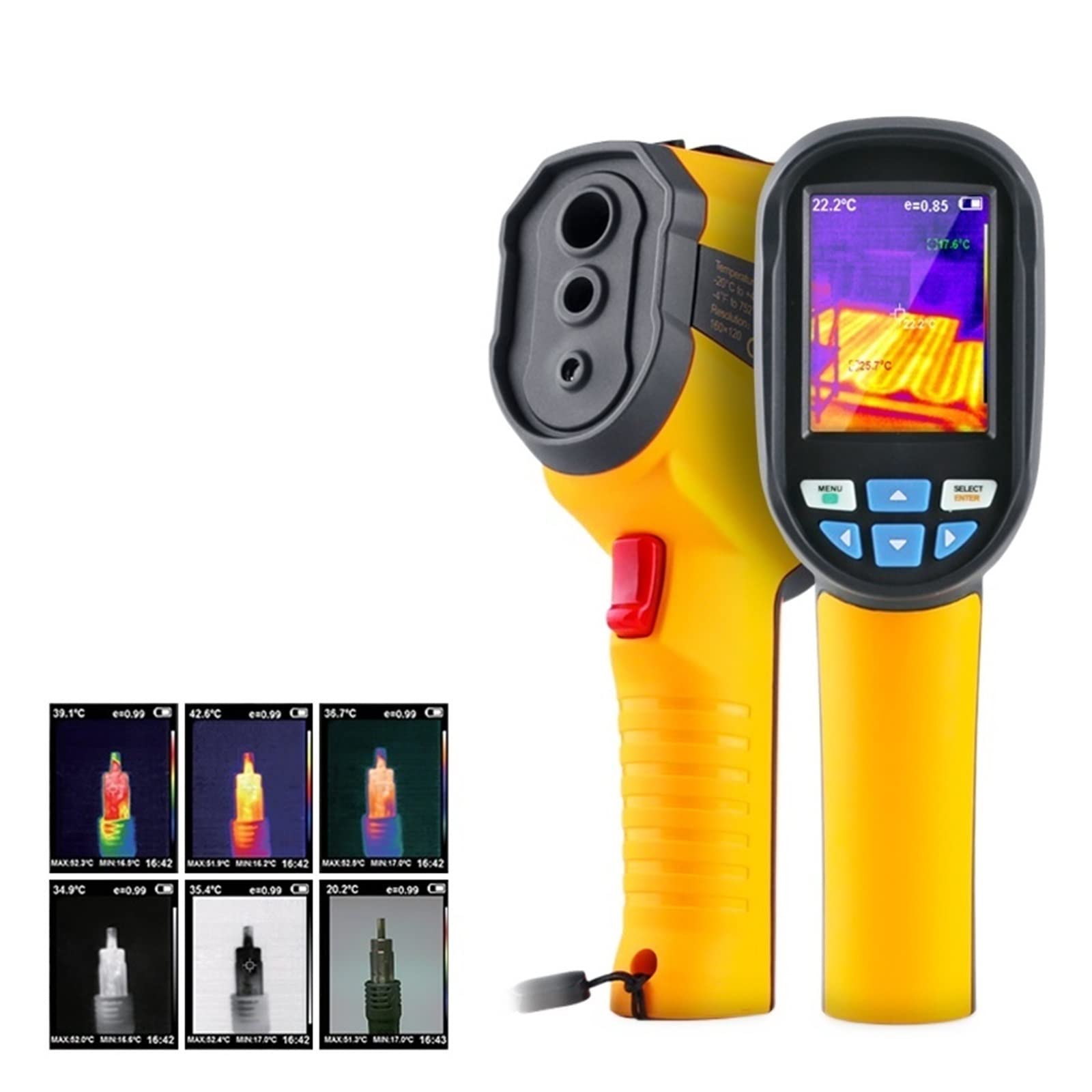 Kamera termowizyjna, Kamera termowizyjna na podczerwień Przemysłowe wykrywanie ogrzewania podłogowego 160 * 120 pikseli IR -20°C ~ 400°C Kamera termowizyjna(350(with case))