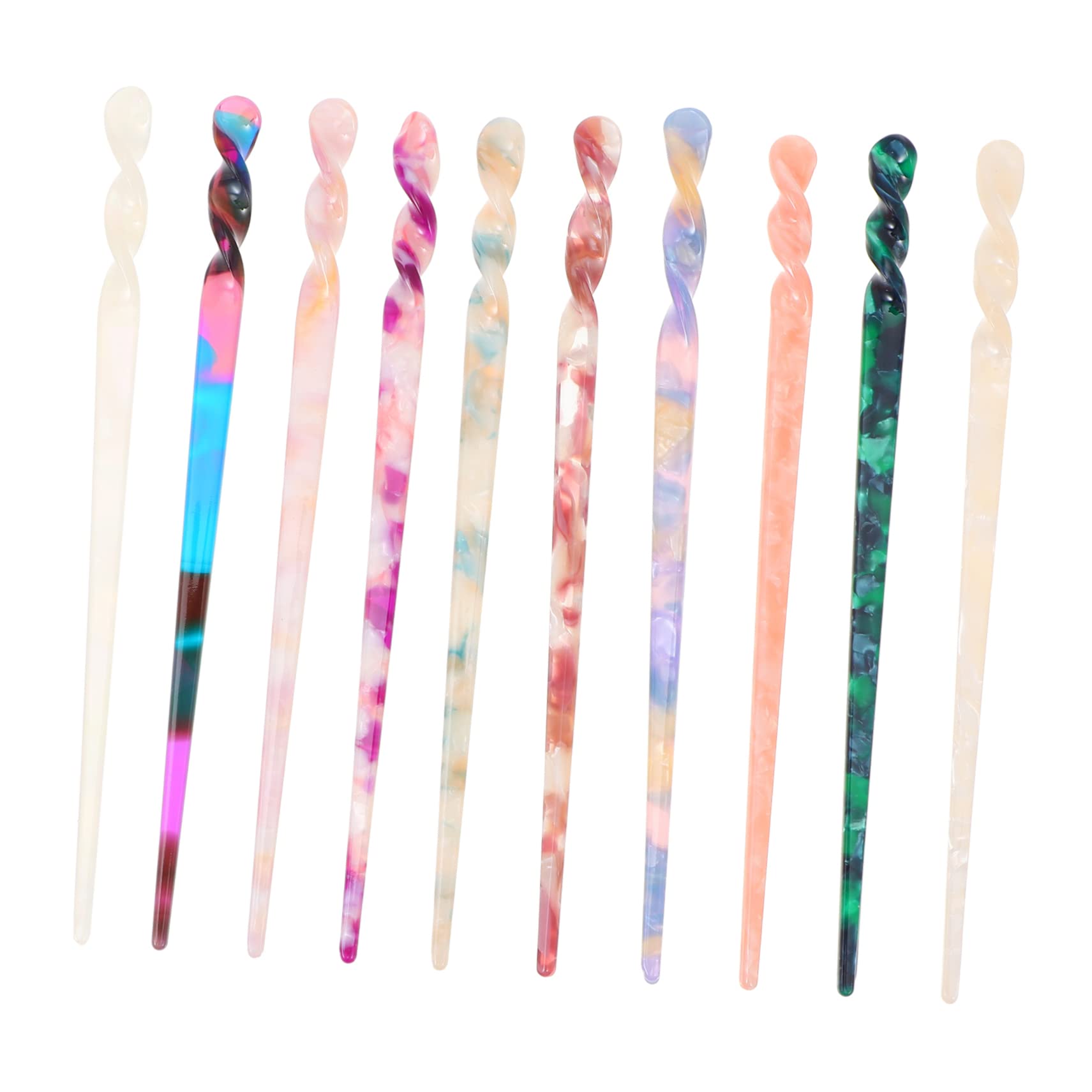 Homoyoyo 10 Stück Acetat Haarstäbe Vintage Haarnadeln Für Damen Multifunktional Gemischtes Muster Haarschmuck Für Hochsteckfrisuren Und Dutt Eleganter Haarschmuck
