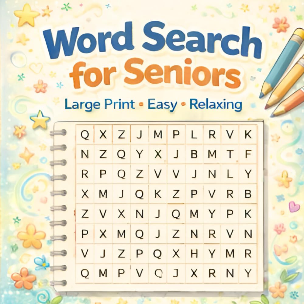 Word Search for Seniors: Large Print • Easy • Relaxing