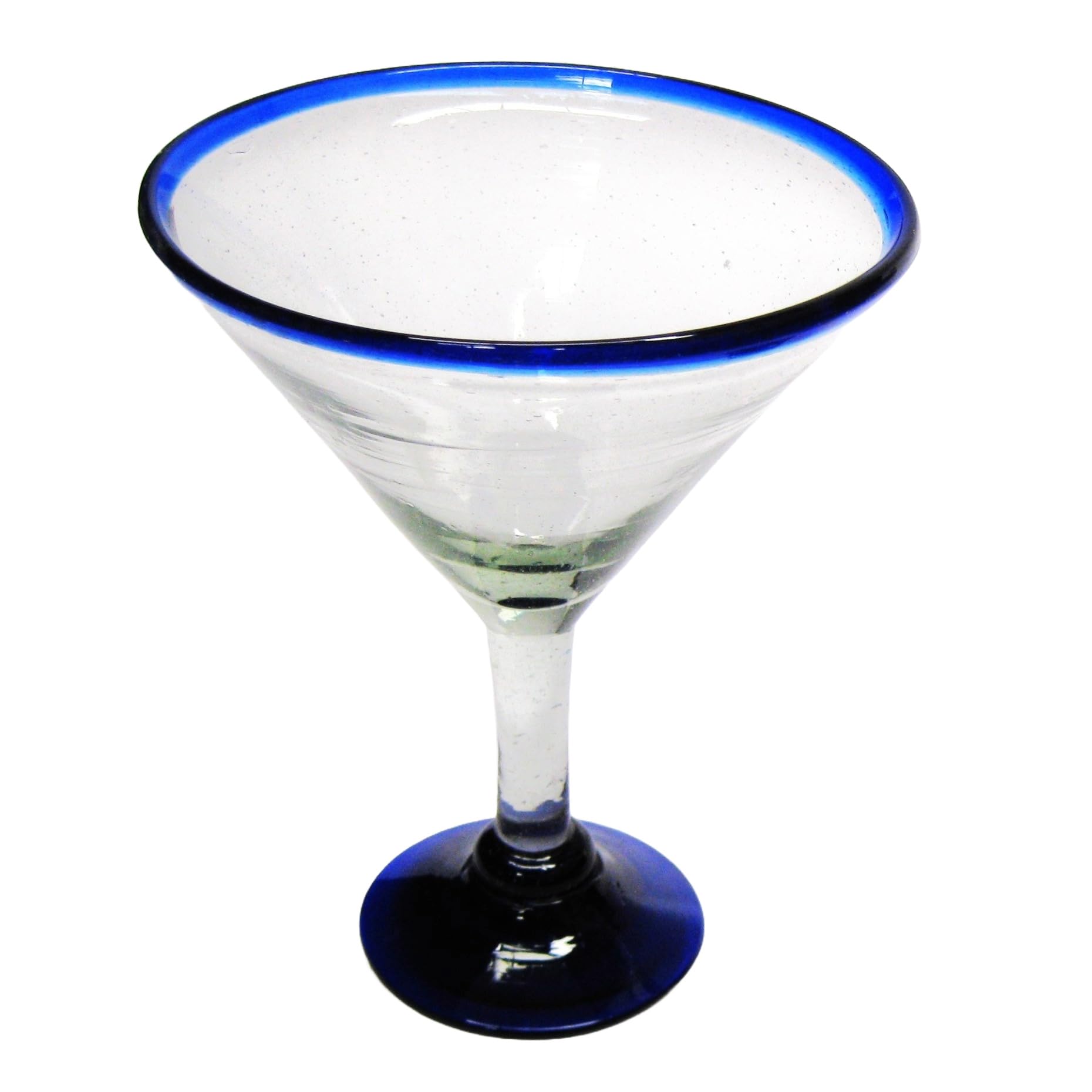 martini vapes blue diamond MexHandcraft Cobalt Rim 10 oz Glasses (set of 6), Recycled Glass, Lead-free, Toxin-Free: Martini Mexican Glass: Martini Glasses Blu Disposable Vape Device DV Flavor:Strawberries & Cream