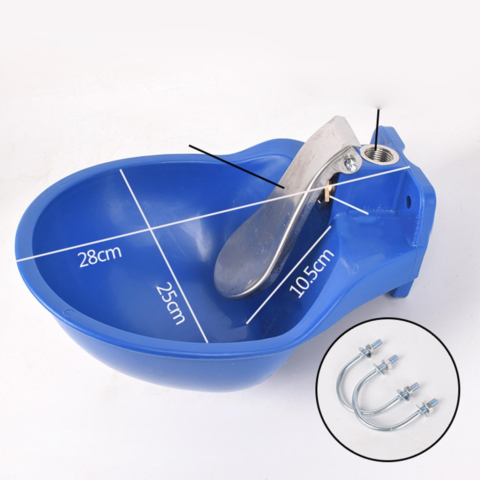 Abbeveratoio Automatico per Mucche, Maialini, Pecore, Mangiatoia per Pecore, Blu