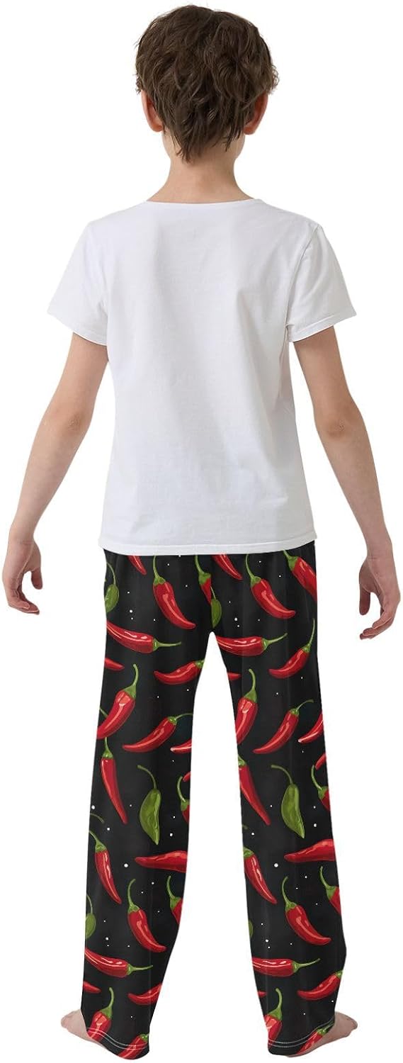 Peppers Spicy Super Soft Pajama Lounge Pants Sleepwear Long Pajama Bottoms with Elastic Waist Pockets for Christmas