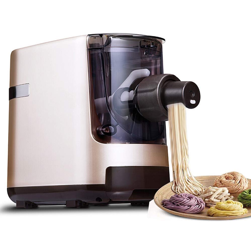 Delicate Macchina per la Pasta Macchina Automatica per Tagliatelle per Uso Domestico Pressa per Impasto Multifunzionale Elettrica Intelligente (Color : Gold, Size : 38x20x28cm)
