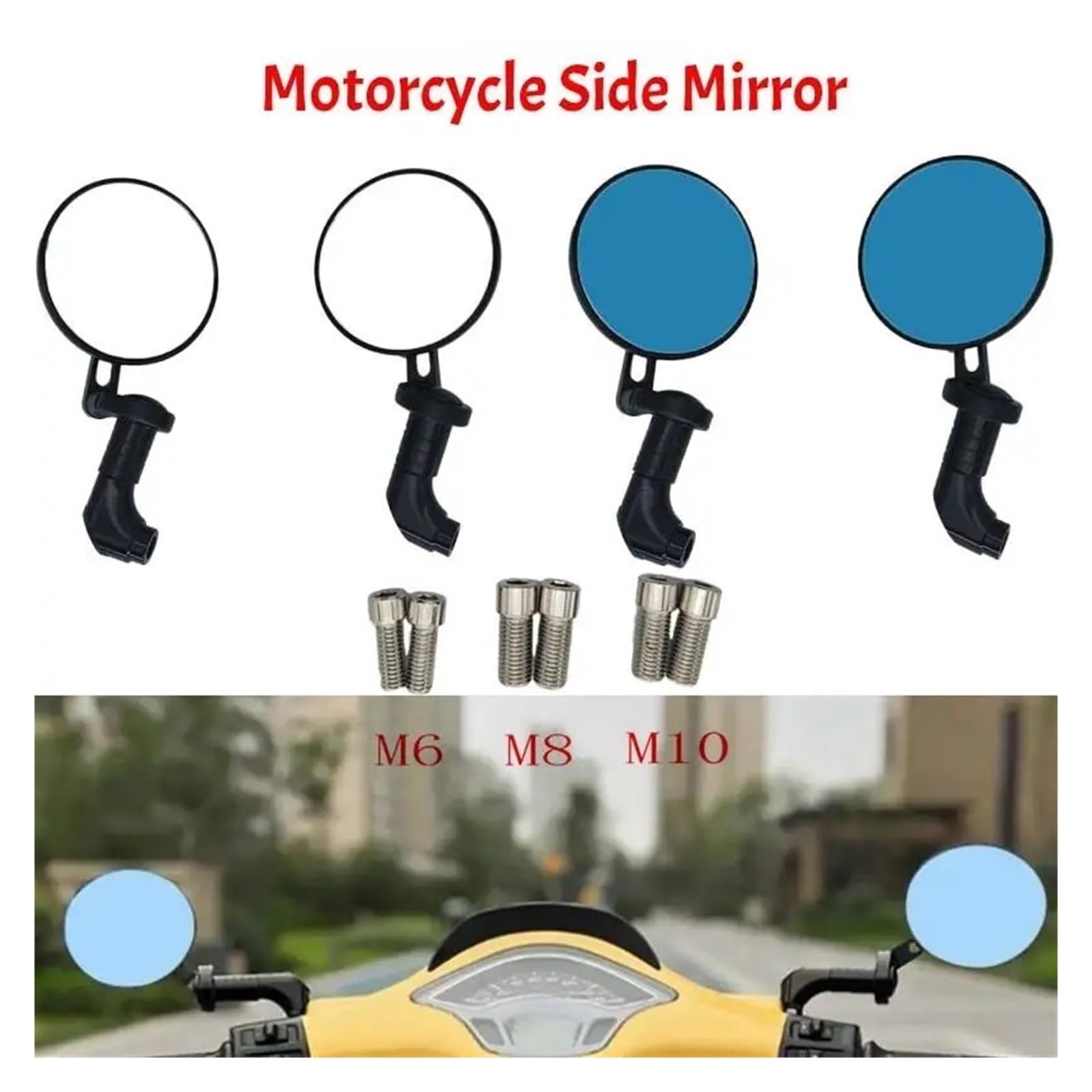 Espejo Retrovisor Universal para Motocicleta, De Aluminio CNC, para Manillar De Scooter, Accesorios para Motocicleta Espejo Retrovisor Motocicleta