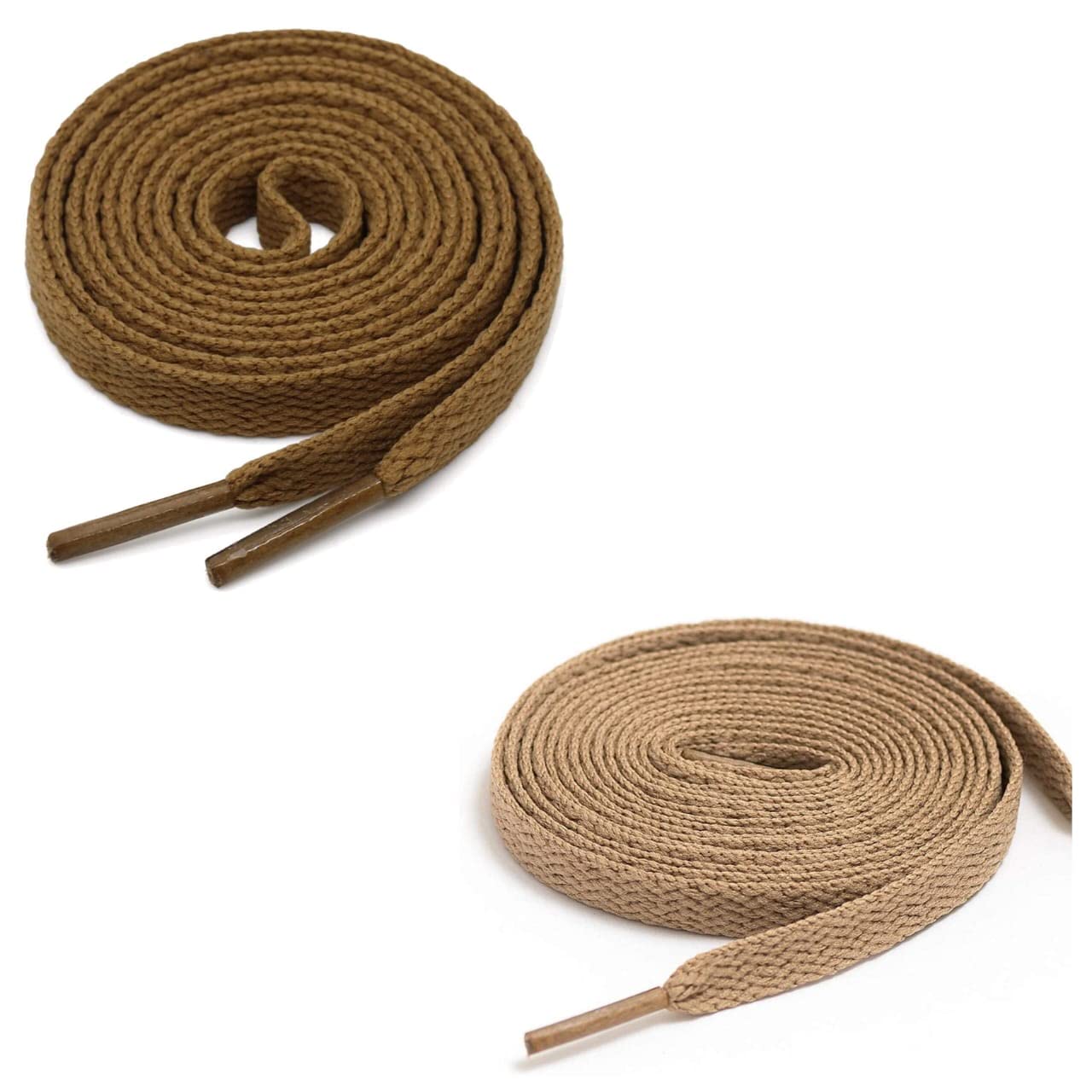 GRAH SANGRAH® (2 Pair (1 Pair Per Single Color) Flat Unisex Shoelaces for Sport, Running Casual Shoes. (120 CM, Cream-Light Brown) (B0BYDP8R3N) Amazon Price History, Amazon Price Tracker