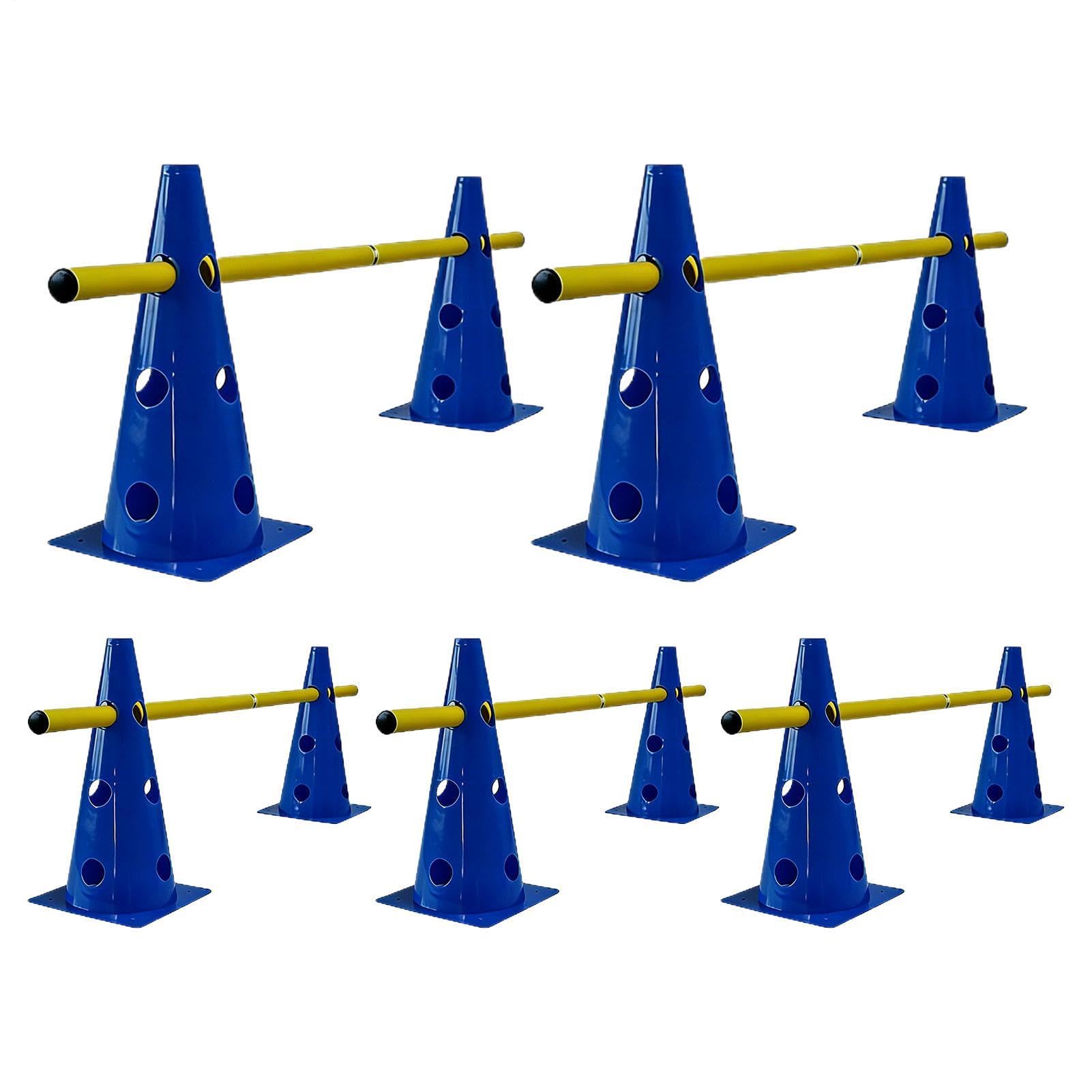 Sprzęt do agility dla psów Słupki do treningu z pachołkami | Domowy Tor Przeszkód dla Na Zewnątrz, Do Wewnątrz, Do Parku, Ogrodu, Plaży, Lasu, Na Wędrówki, Kemping,