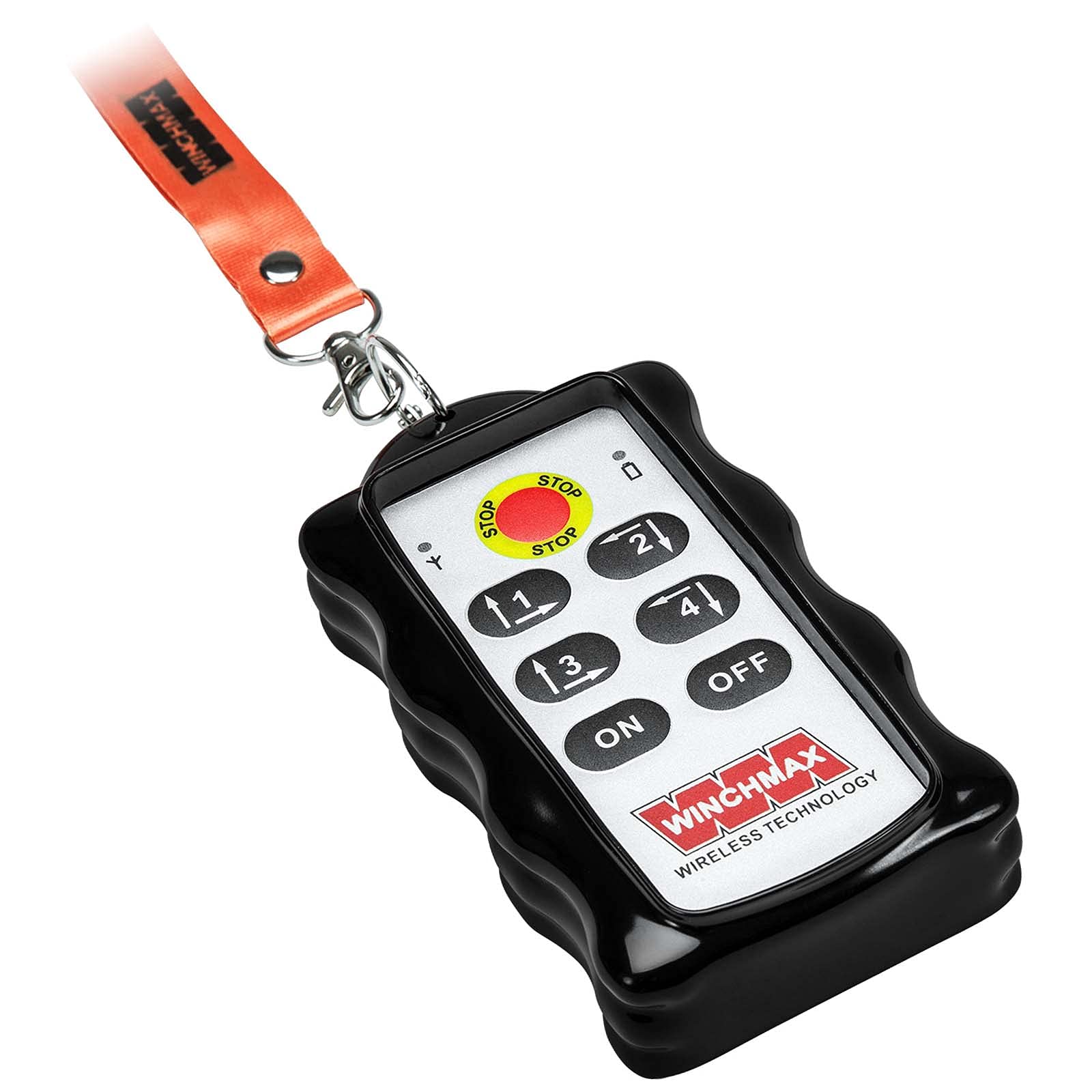 WINCHMAX Controles remotos de cabrestante de Cuatro Canales de Doble Voltaje de 12 V/24 V, inalámbricos. Auriculares de Goma Resistente Exo-Case de Alta Resistencia. Rango de Funcionamiento
