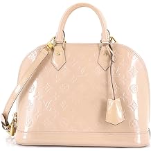 Pre-Loved Alma Handbag Monogram Vernis PM, Neutral