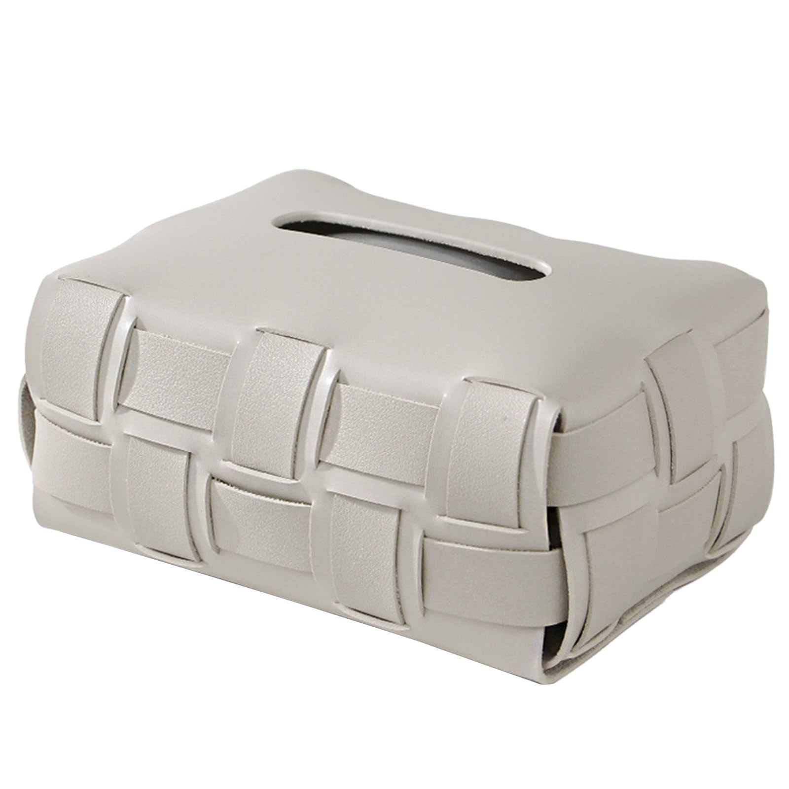 Double Layer Woven Tissue Box Sturdy Dispenser Paper Organizers Stand Woven