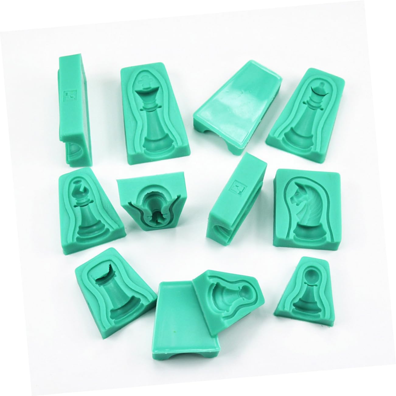 VALICLUD Stampo in Silicone Flessibile per Dolci a Forma di Scacchi 12 Pezzi, Facile da Pulire, per Torte e Cioccolatini Creativi e Innovativi