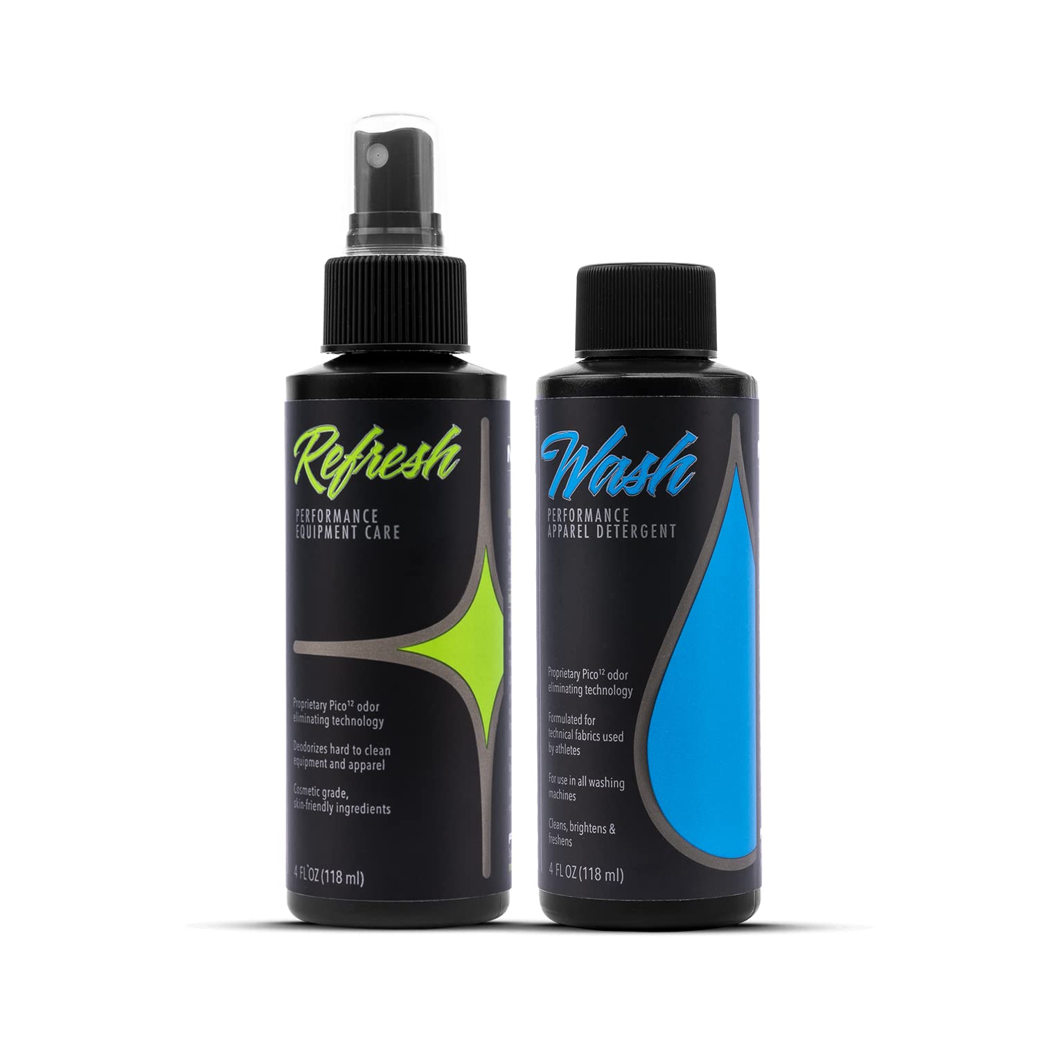 Molecule Athlete Kit 4oz (Wash Liquid Detergent & Refresh Deodorizing Spray)