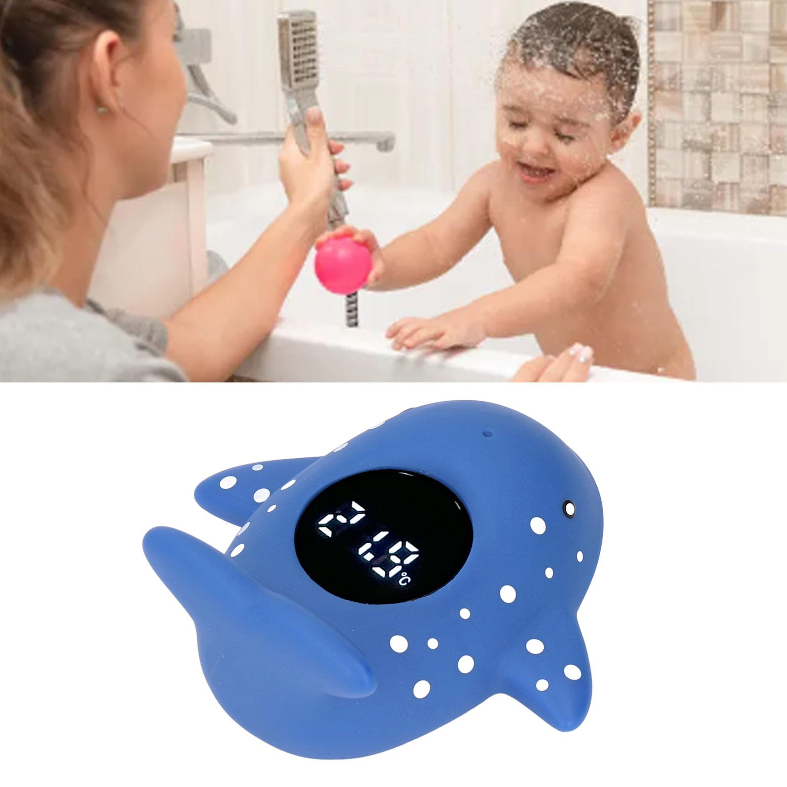 Termometro da Bagnetto per Bambini Whale Termometro Digitale per Acqua Ad Alta Definizione Intelligente per Vasca da Bagno per Neonati