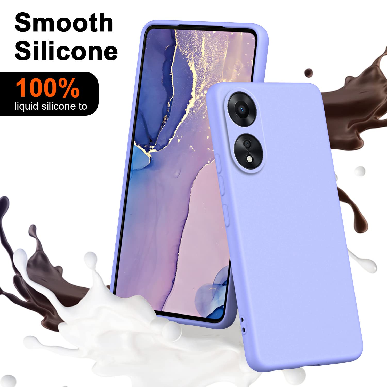 XINYEXIN Cover per Oppo A78 5G, Custodia Antiurto 360 Gradi Protezione Dello Schermo Incorporata, Full Body Rugged Trasparente Cover Military Armour Case - Blu Scuro