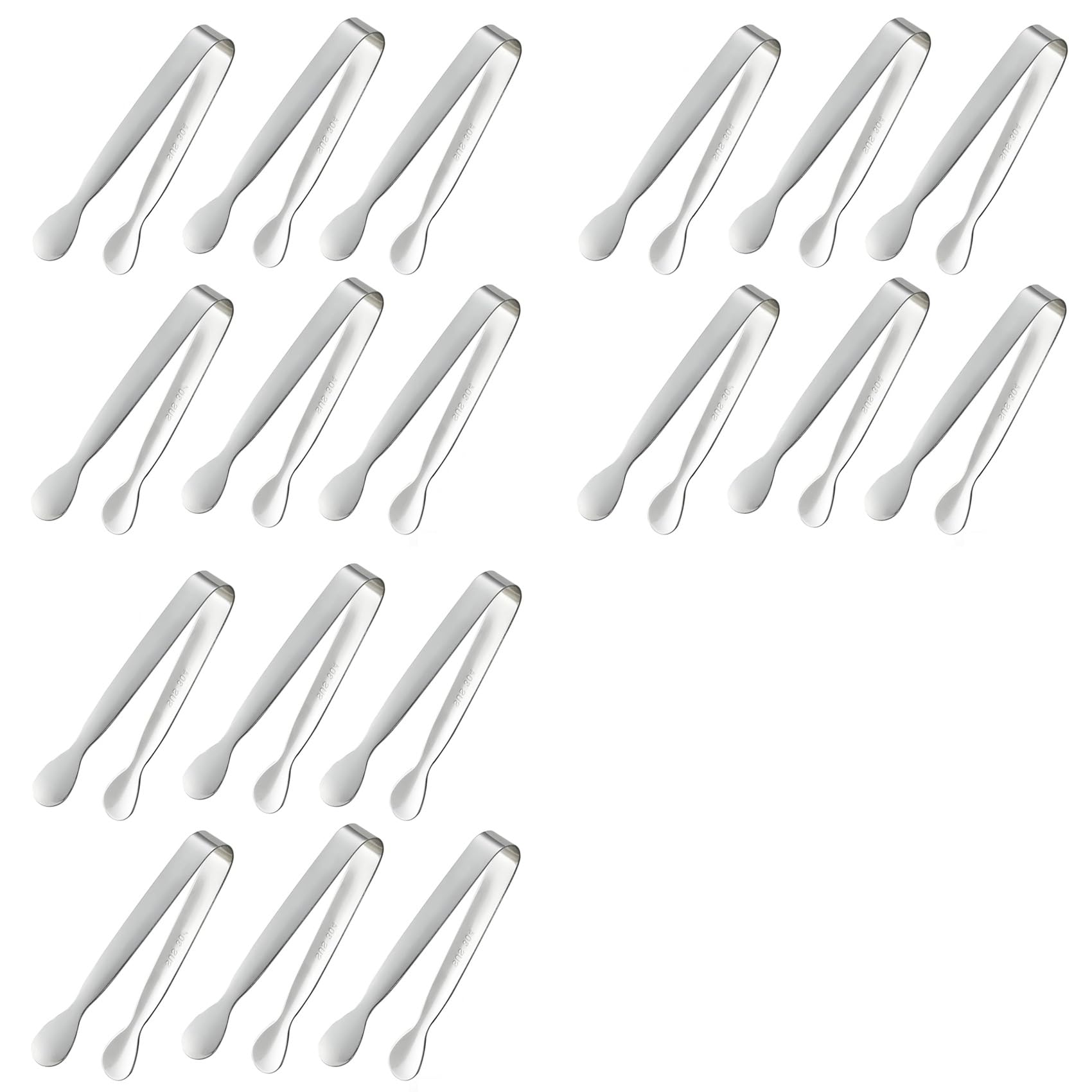 Hndhbfgrt 18PCS Mini Small Tiny Tongs, 4.25Inch Stainless Steel Small Tongs for Serving Food, Kitchen 304stainless Steel