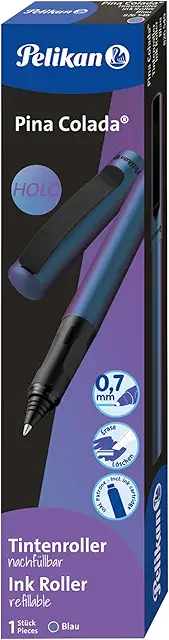 Pelikan Pina Colada Holo Tintenroller mit Patrone - Nachfüllbar, blau
