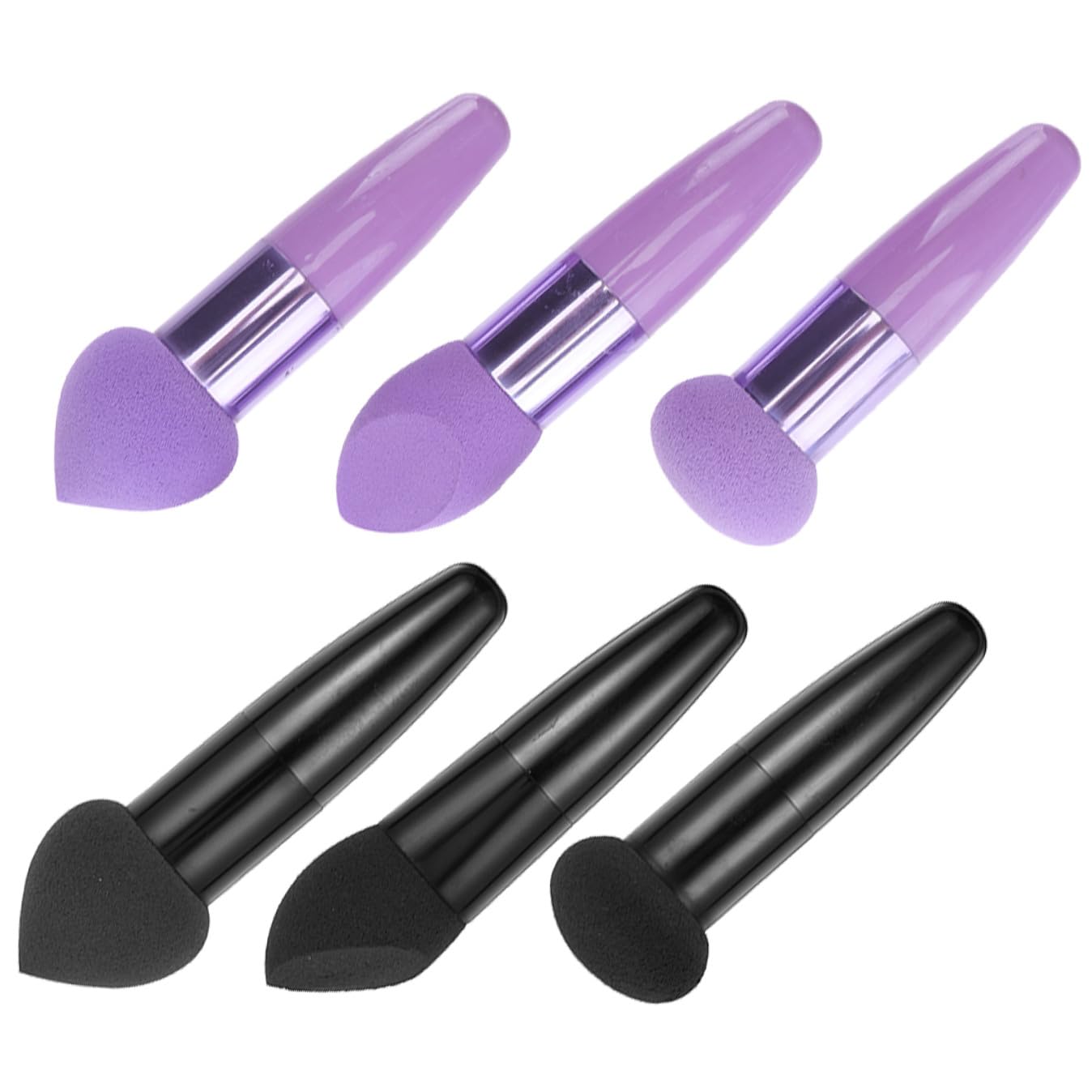 Homoyoyo Make up Schwamm Stifte 6 Stück Mit Griff Makeup Sponge Beauty Puff Für Foundation Puder Concealer Tragbares Kosmetik Zubehör Für Frauen Nass Und Trockenanwendung