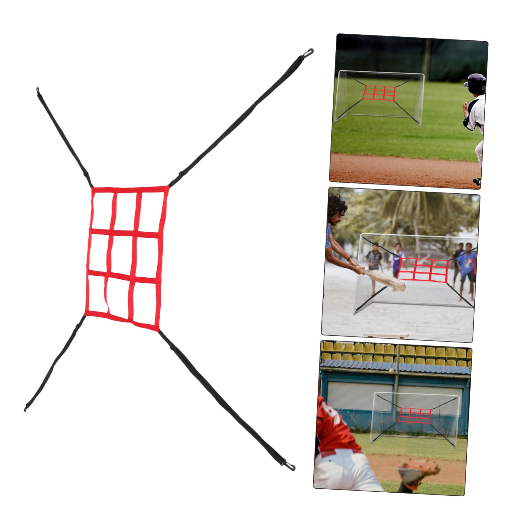 GALPADA Softball Baseball Pitching Mat Polyester Batting Net Height Adjustment