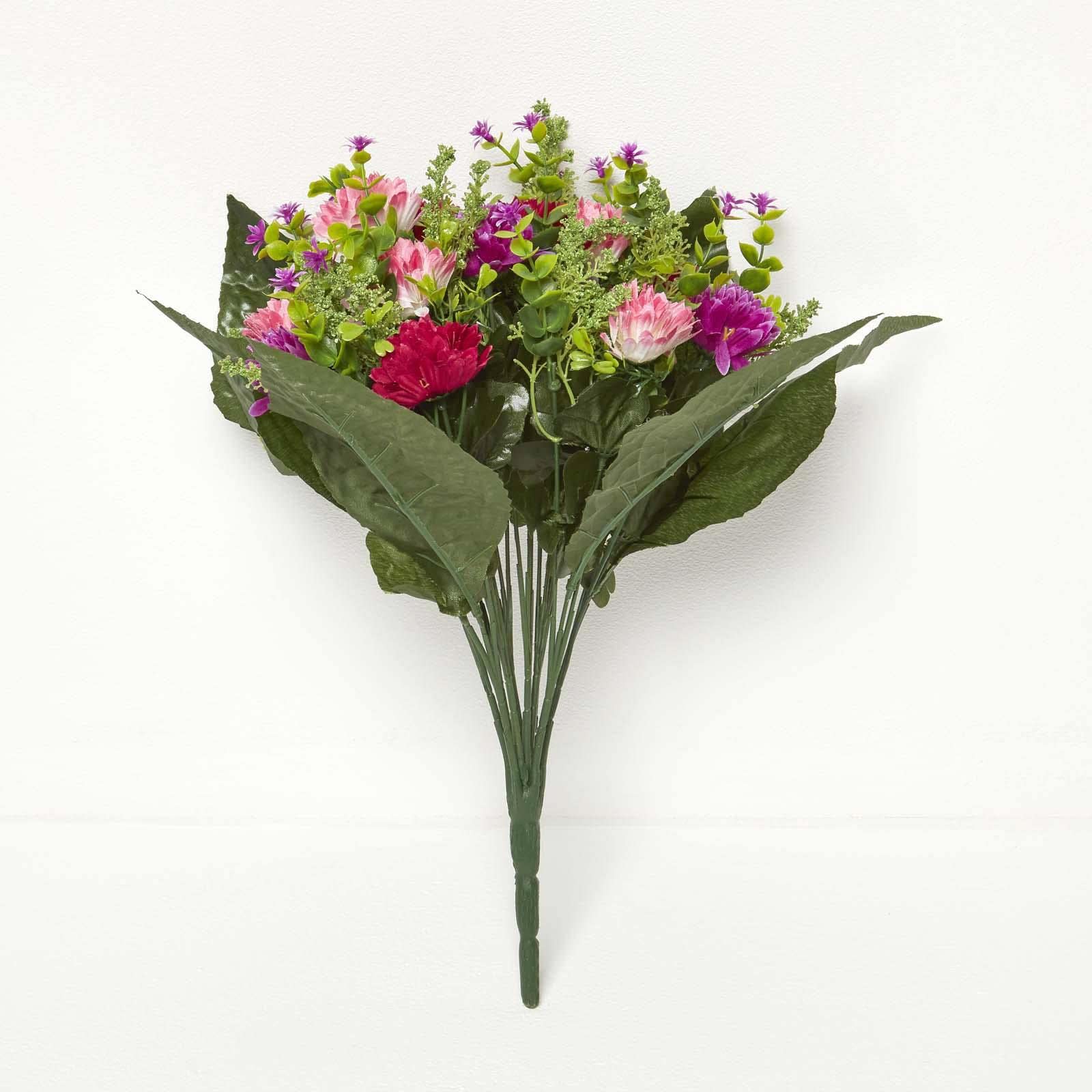 Homescapes Artificial Chrysanthemum Flower Bouquet Arrangement - Pink