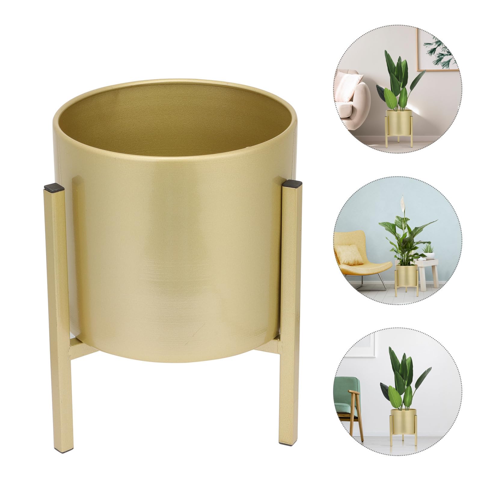 Portavasi in Ferro Dorato Stile Nordico per Piante, Balcone e Giardino