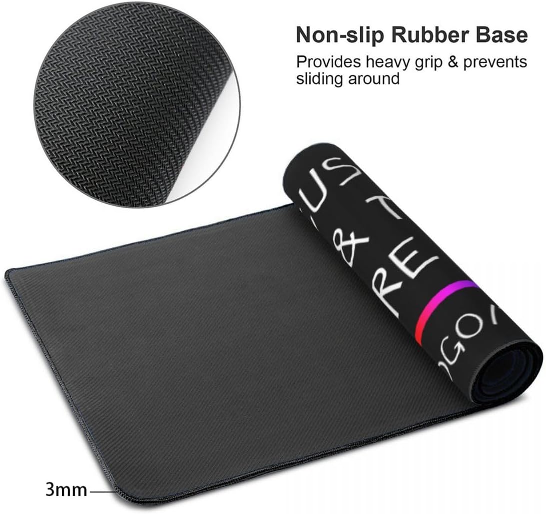 Custom Mouse Pad with Photo Text Customized Personalized Non-Slip Office Supplies Gaming Computer Desk Accessories Gifts for Men Women, 16x35.5in