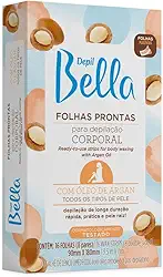 Folha Pronta para Depilação Corporal Argan 16 Fls, Depil Bella