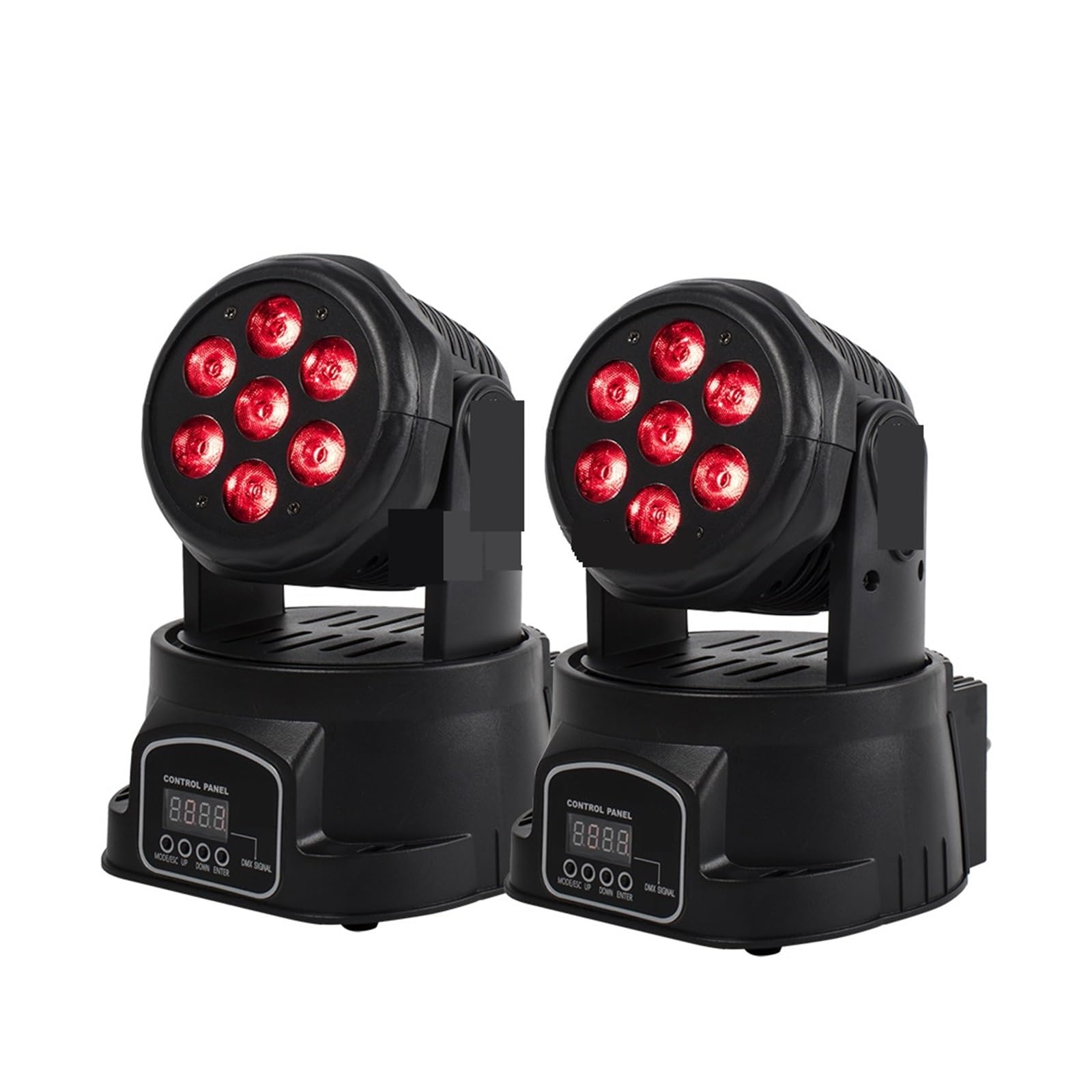2PCS 7x12W LED Moving Head Light 4 IN 1 RGBW Effetto Scenico 7/15DMX Wash For Disco DJ Music Party Dance Club