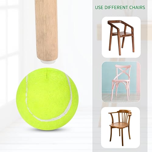 Miniatura 10 de Macarrie 24 pelotas de tenis precortadas para patas de muebles y sillas de protección del suelo, escritorios, muebles, pelotas de tenis para sillas,