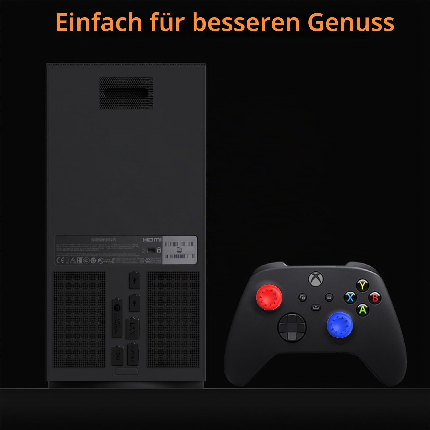 GAMSURFING Staubfilter für Xbox Serie X Konsole- 8 Silikon Staubstopfen und 4 PVC Meshs Set, Anti-Dust Vent Cover Staubdichtes Case X-Series X Zubehör, Schwarz