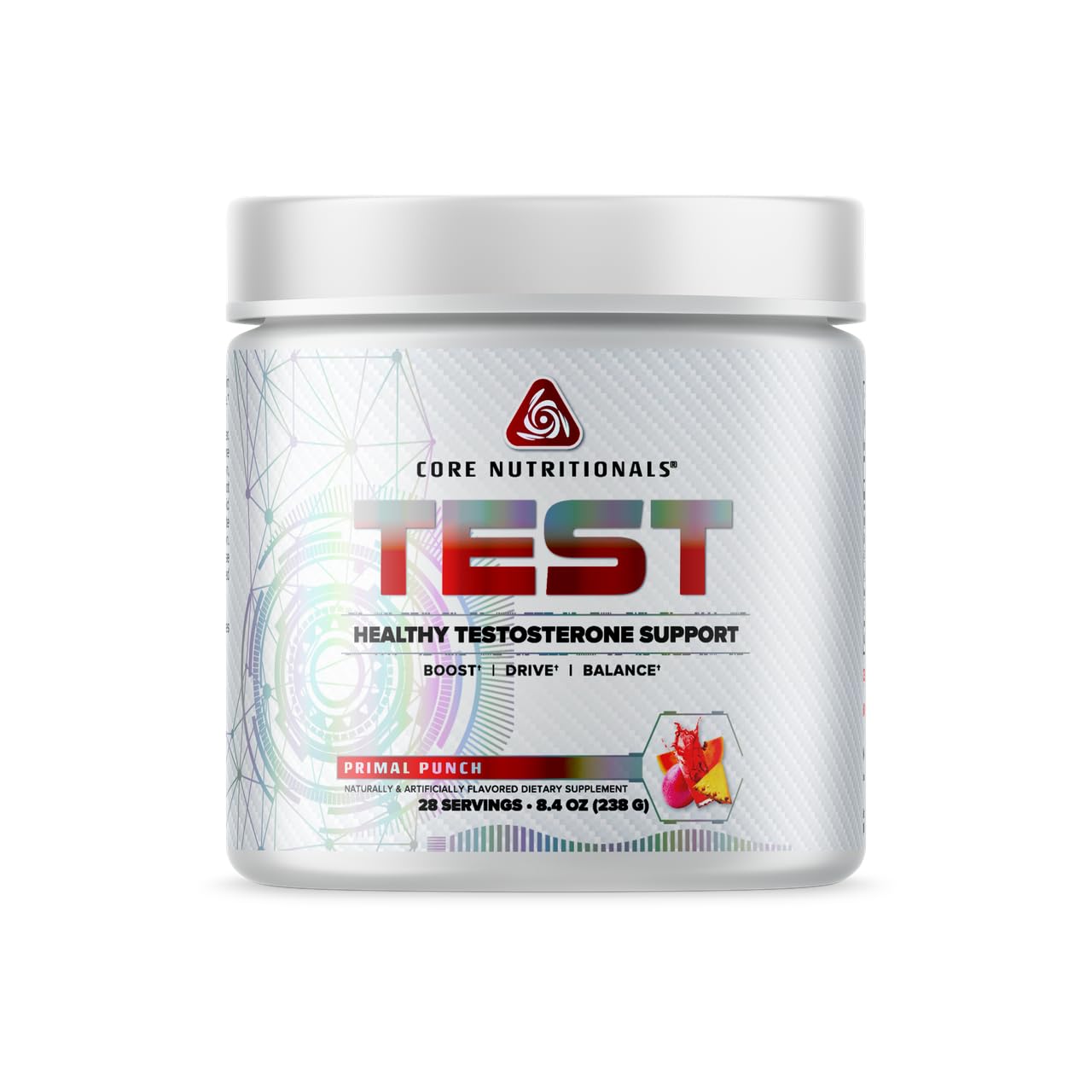 Core Nutritionals Test Testosterone Support, Primal Punch, 28 Servings