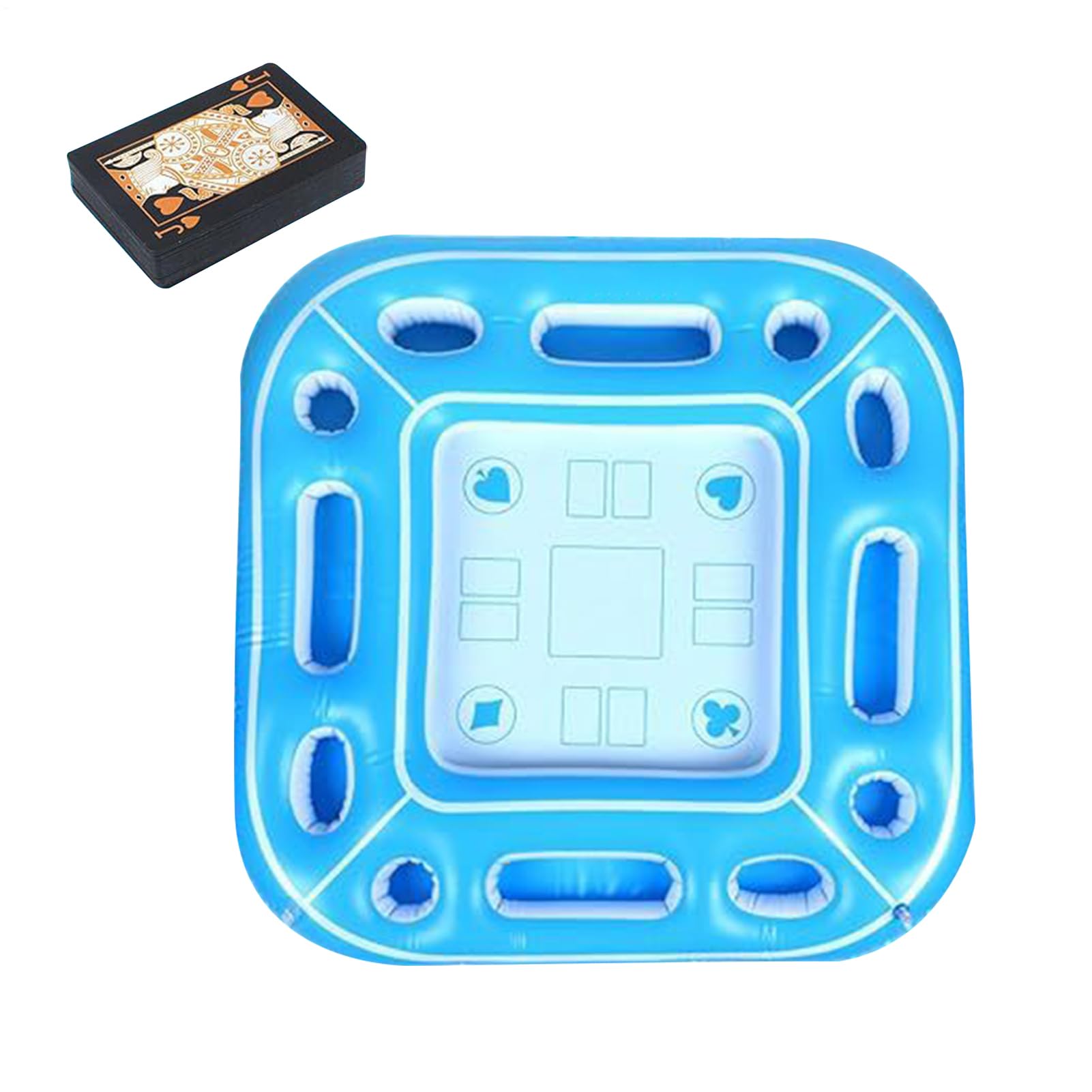 Tavolo di carte galleggianti - Scrivania impermeabile gonfiabile da 39,4 pollici per adulti, con funzione di gioco portatile, tavolo da gioco per piscina per spiaggia, lago, vacanze, materiale in PVC