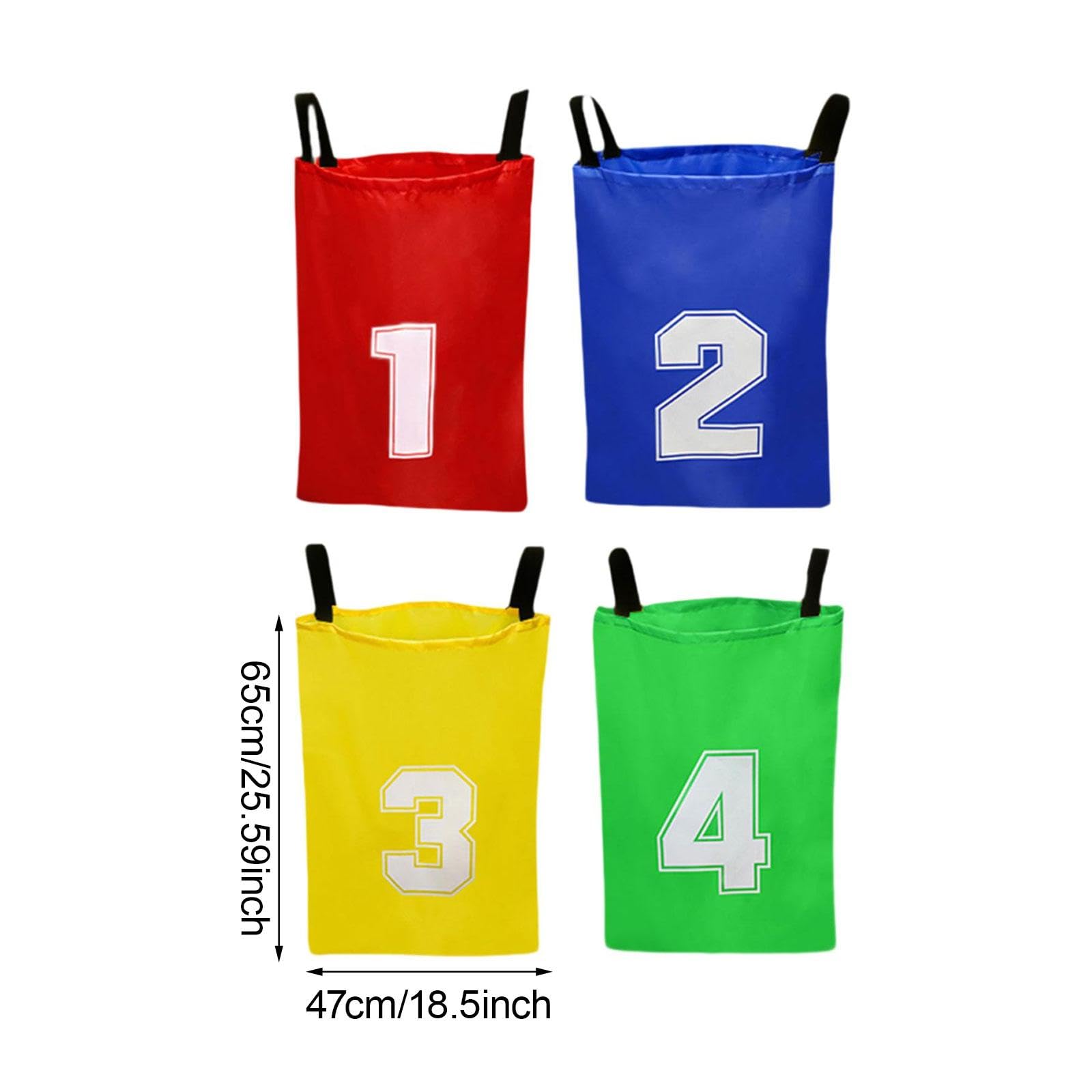 Set mit 4 Hüpfbeuteln Zum Einkaufen, Aus Strapazierfähigem Und Wiederverwendbarem Stoff mit Griff, Fördert Die Koordination, Ideal für Familienfeiern.