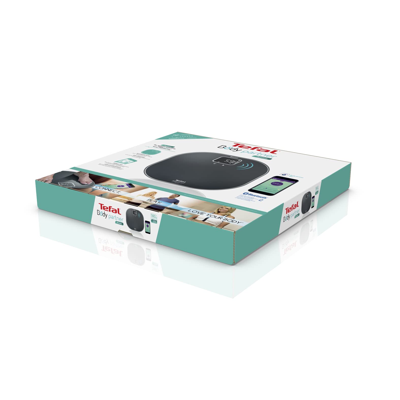 Tefal Body Partner Access Pèse-personne connecté intelligent avec un coaching sportif et nutritionnel exclusif intégré dans l'application Body Partner PP9500S1
