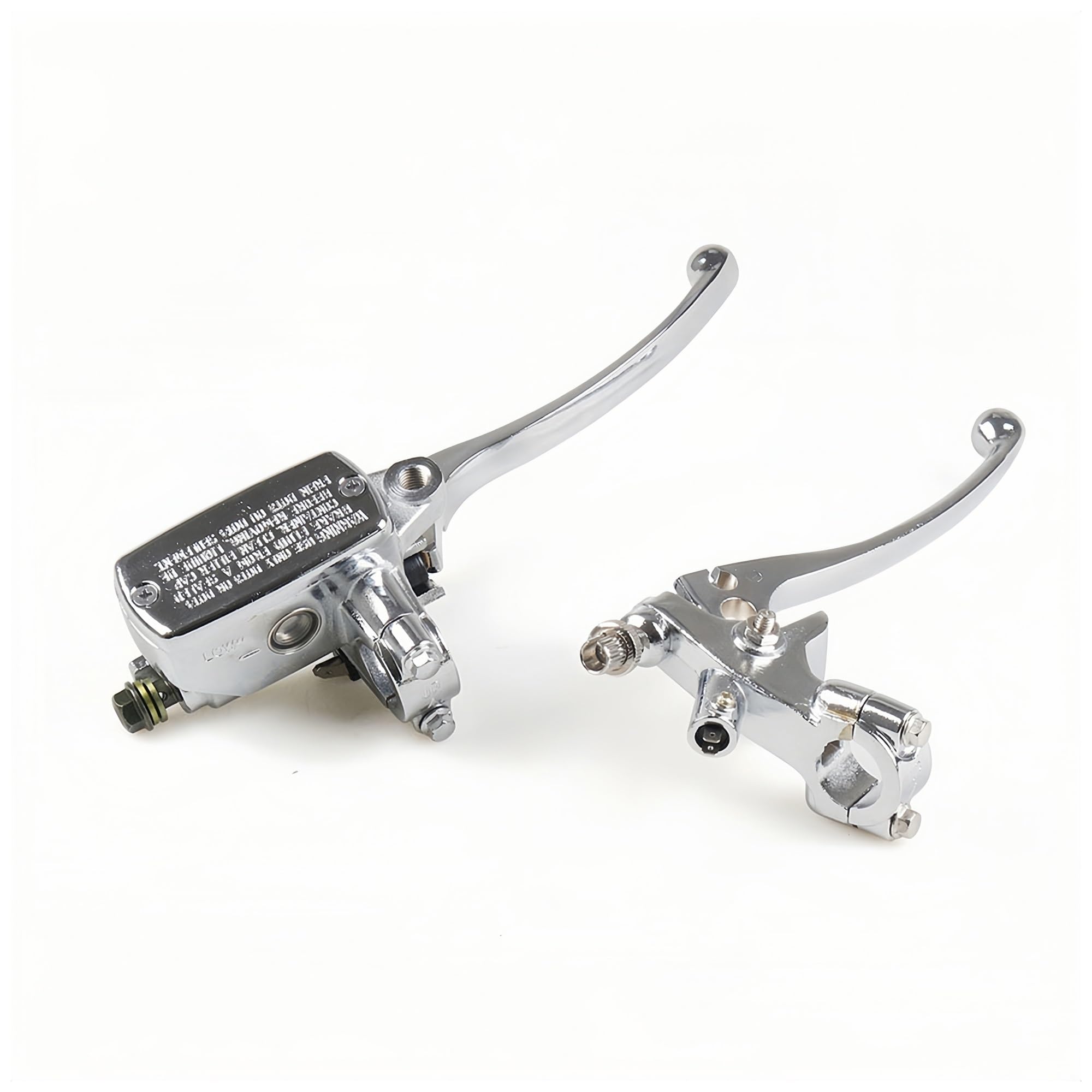 Motorradkupplung Motorrad 7/8" 22MM Lenkerzylinder Hydraulische Bremssteuerung für mit Kupplungshebel(Silber)