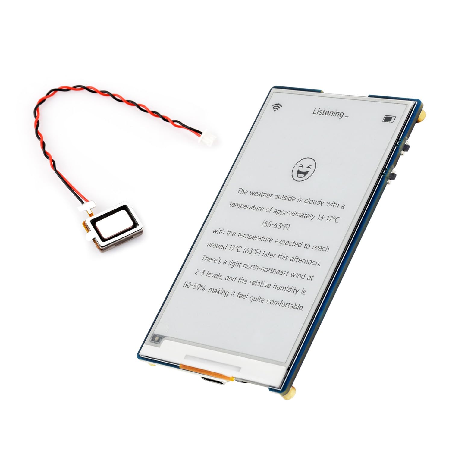 Waveshare ESP32-S3 3.97inch E-Paper Development Board, 800 x 480 Resolution, Supports Wi-Fi/BLE 5, And AI Voice Interaction, Onboard Microphone, Without Batt