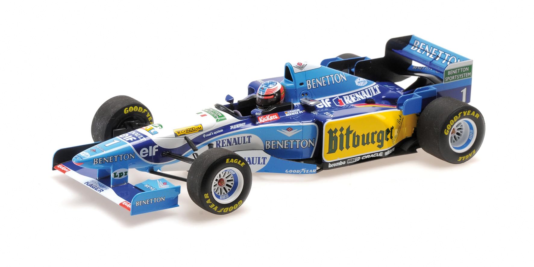 Minichamps 510953201 - Benetto. Renaul. B195 Michael Schumacher Winner European GP World Champion 1995 - 1/18 Scale - Collector's Model