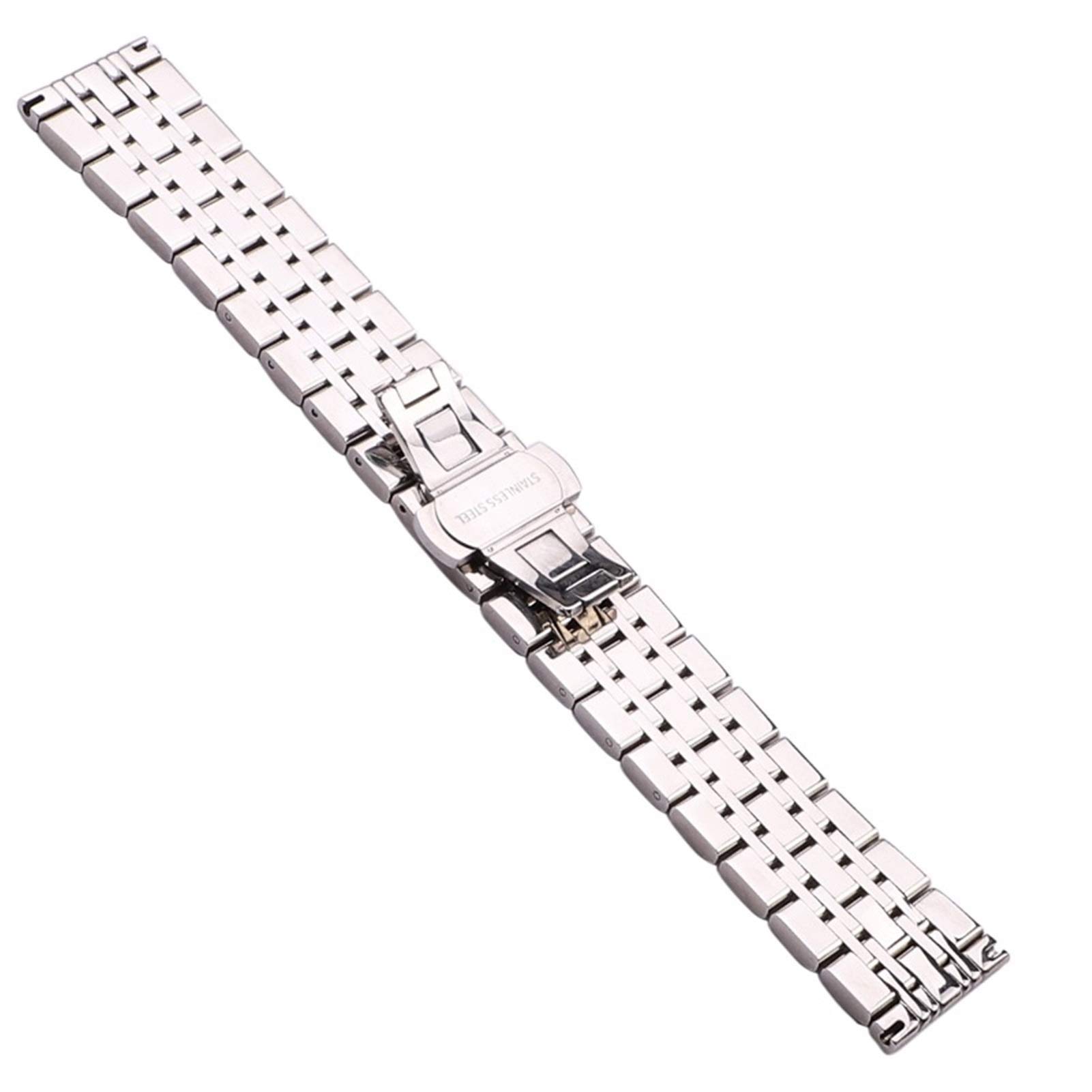 Paski zegarkowe 18 mm 20 mm 22 mm stal nierdzewna pasek pasek Srebrny wypolerowany męski zamiennik metalowy pasma bransoletki akcesoria bransoletki