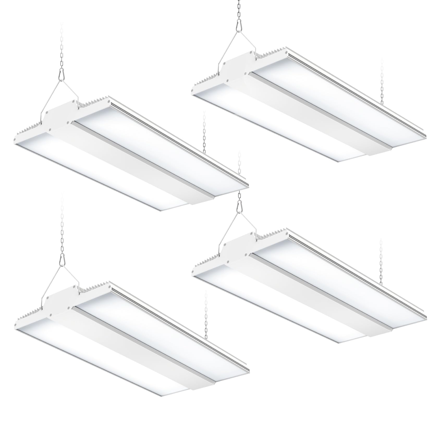 4Pcs 152W Linear High Bay Shop Light 22500LM UL DLC Listed 5000K LED High Bay Light 0-10V Dimmable