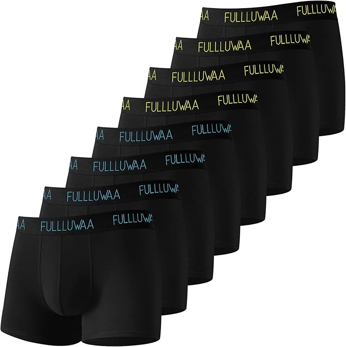 Calzoncillos Hombre (Pack de 8), Algodón Elástico, Diseño Duradero, Suaves, Transpirables y Sin Etiquetas, Costuras Simplificadas