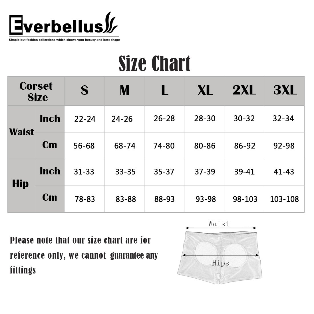 Everbellus Majtki Push Up dla kobiet