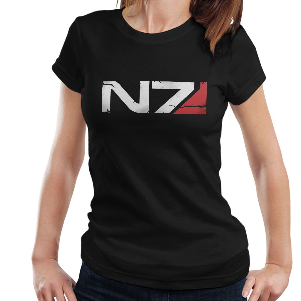 Cloud City 7 Mass Effect N7 Armour Women's T-Shirt Black